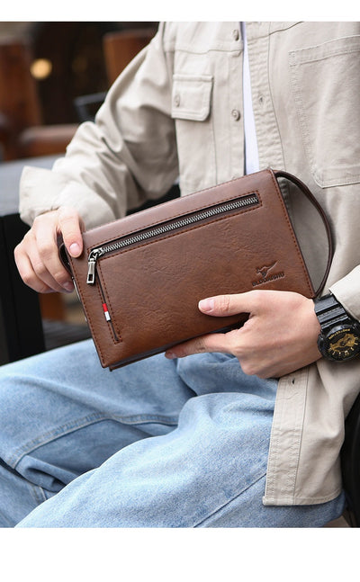 Billetera Masculina de Diseño Clutch con Cierre de Combinación - Image 10