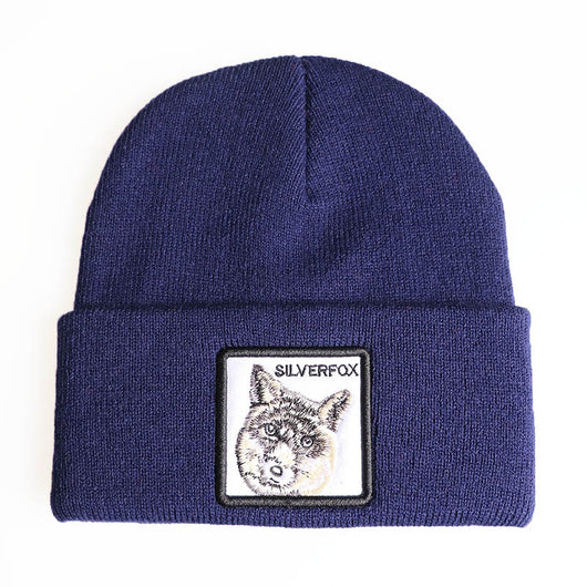 Gorro de Lana Tejido con Bordados de Animales para Invierno - Image 6
