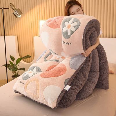 Edredón Térmico Reversible de Lana Polar Gruesa para Invierno - Image 17