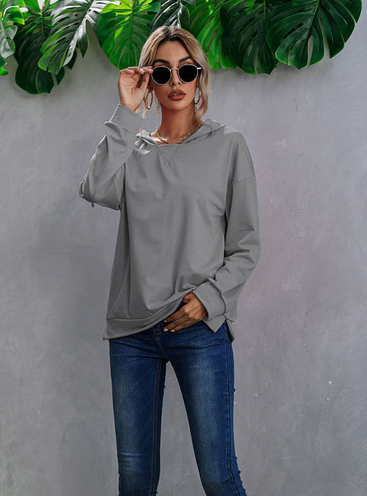 Sudadera con Capucha de Polar Bicolor para Mujer - Estilo Europeo y Americano - Image 3