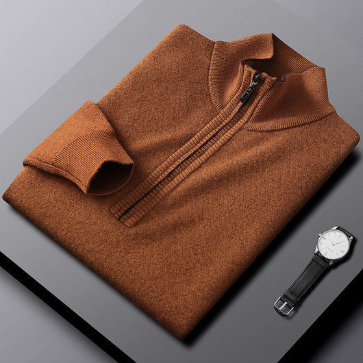 Suéter Casual para Hombre con Cuello Cremallera - Abrigo Grueso y Cálido - Image 7