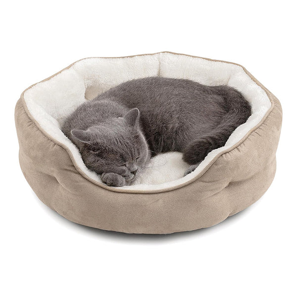 Cama Redonda Suave para Perros y Gatos - Nido Acogedor