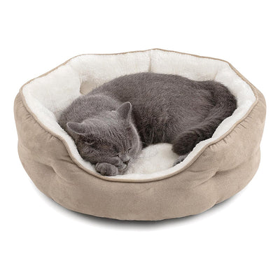 Cama Redonda Suave para Perros y Gatos - Nido Acogedor