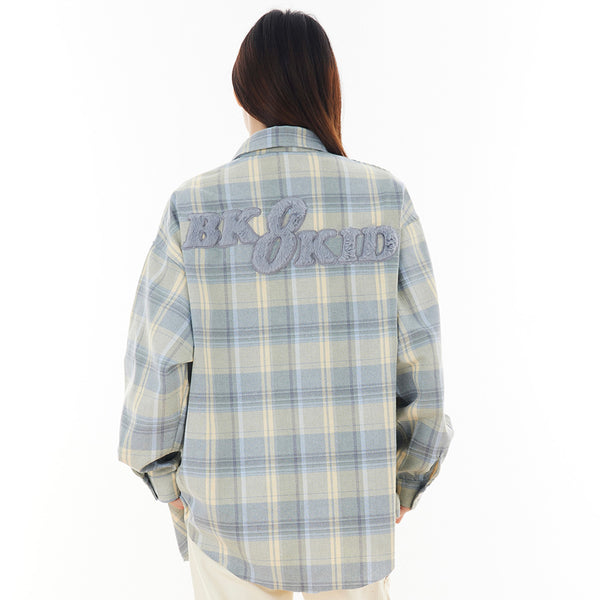Camisa Cuadros Suelta de Manga Larga Unisex