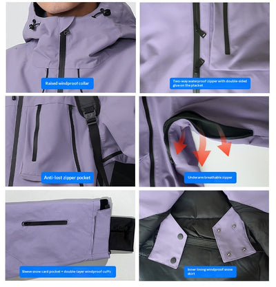 Chaqueta de Snowboard Impermeable para Mujer con Costuras Selladas - Image 32