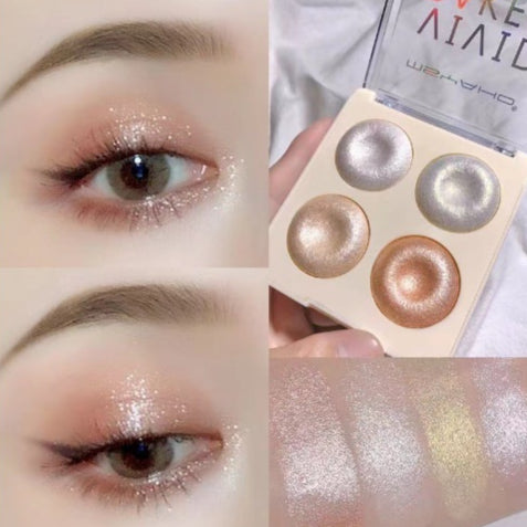 Paleta de Iluminadores Cuatro Tonos con Sombras Brillantes