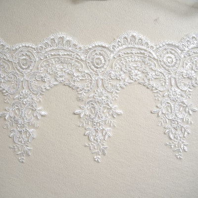 Accesorios de Encaje Secuencia Bordado para Boda con Efecto Pestañas - Image 25