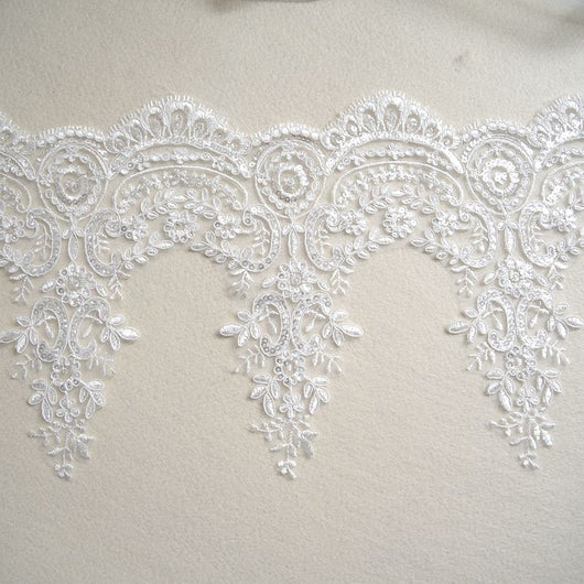 Accesorios de Encaje Secuencia Bordado para Boda con Efecto Pestañas - Image 25