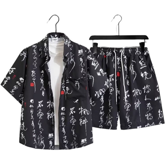Conjunto de Camisa Estampada Fengyun South para Hombre - Image 4