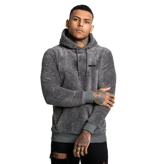 Sudadera Hoodie Gruesa para Hombre Talla Grande con Forro Polar - Image 9