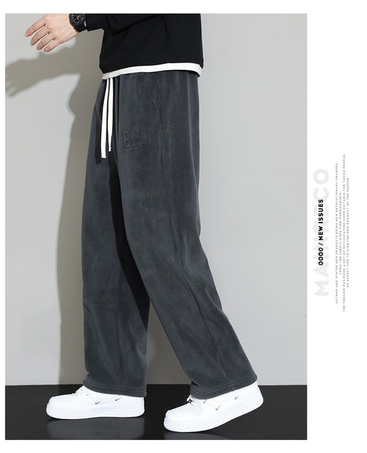 Pantalones Casuales de Cachemira para Hombre - Corte Recto y Pierna Ancha - Image 9