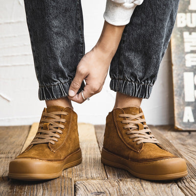 Botas Casuales Martin para Hombre de Cuero Genuino con Suela Gruesa