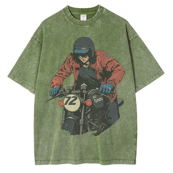 Playera Vintage Hombre con Diseño Pintado