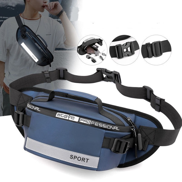 Bolsa Reflectante de Cintura para Hombre - Mochila Crossbody Deportiva