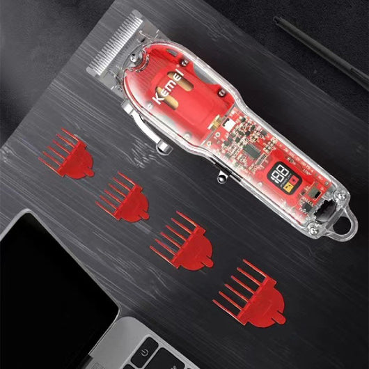 Cortapelo Eléctrico USB con Cabezal Transparente y Carga Rápida Ajustable