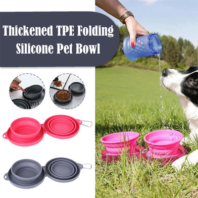 Comedero Doble Plegable de Goma para Mascotas - Perros y Gatos - Image 3