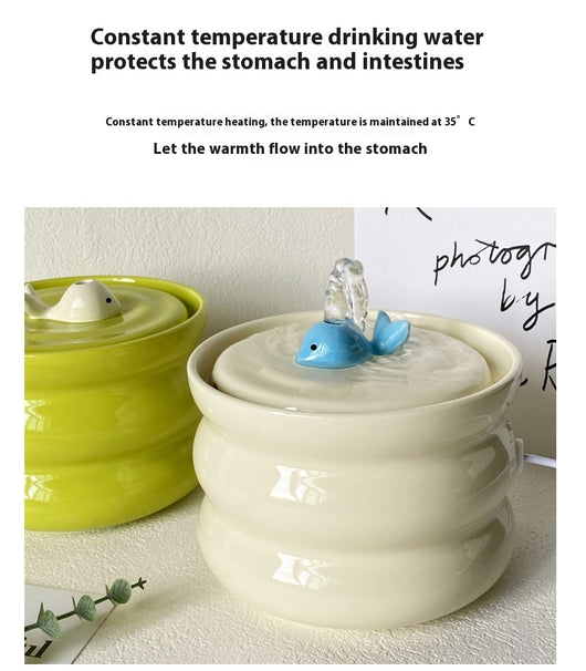 Fuente de Agua Automática para Gatos con Circulación Cerámica Milk Fufu - Image 11
