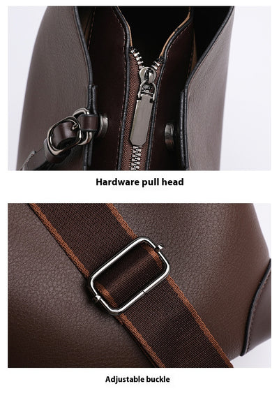 Bolso Bucket Bandolera Bicolor para Mujer - Image 23