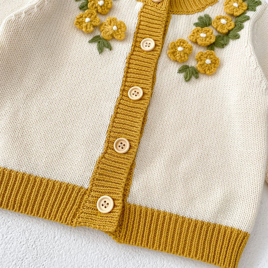 Abrigo Tejido en Crochet 3D para Niñas - Image 9