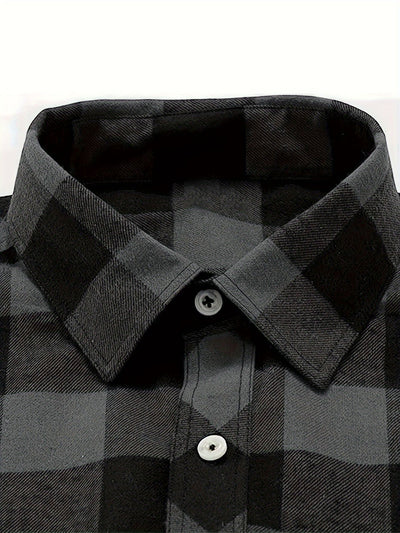 Camisa de Franela a Cuadros para Hombre - Uso Todo el Año - Image 32