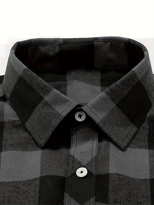 Camisa de Franela a Cuadros para Hombre - Uso Todo el Año - Image 32