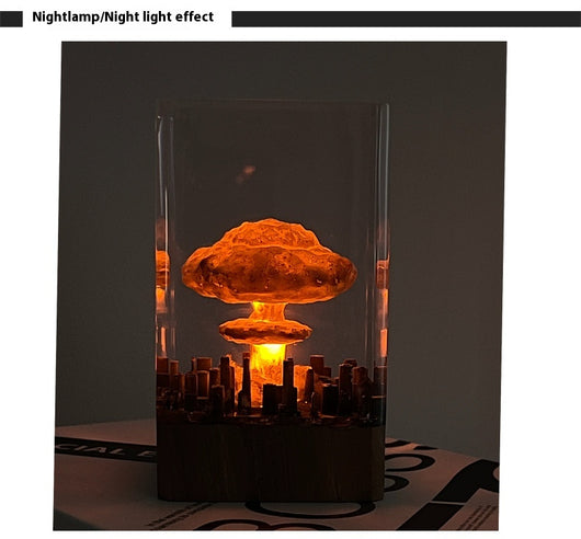 Lámpara Nocturna Decorativa Explosión Atómica - Artesanía en Resina - Image 10