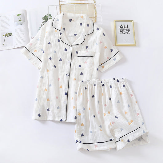 Conjunto de Pijama Corto para Casa - Blusa y Shorts Cómodos