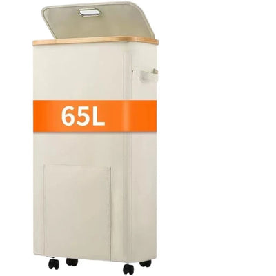 Canasta Plegable para Ropa Sucia con Tapa y Protección Antipolvo - Image 36