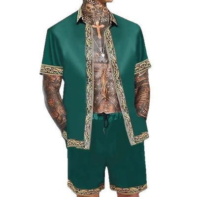 Conjunto Hawaiano Hombre: Camisa y Shorts Holgados de Manga Corta - Image 7