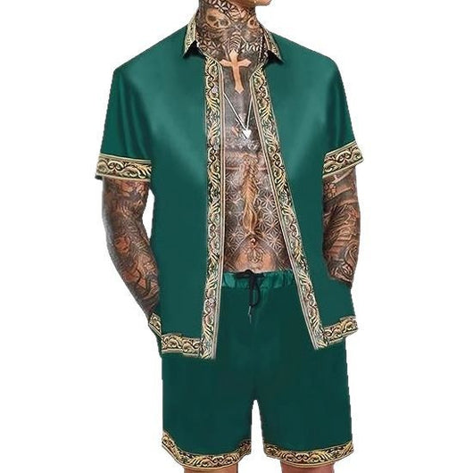 Conjunto Hawaiano Hombre: Camisa y Shorts Holgados de Manga Corta - Image 7