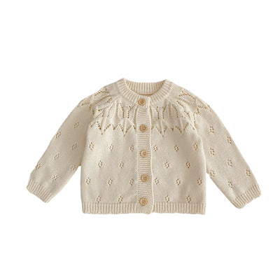 Chaqueta Tejida Calada para Niños - Diseño Versátil y Fresco - Image 5