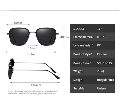 Gafas de Sol Vintage Cuadradas Metal Steampunk para Mujer - Image 3