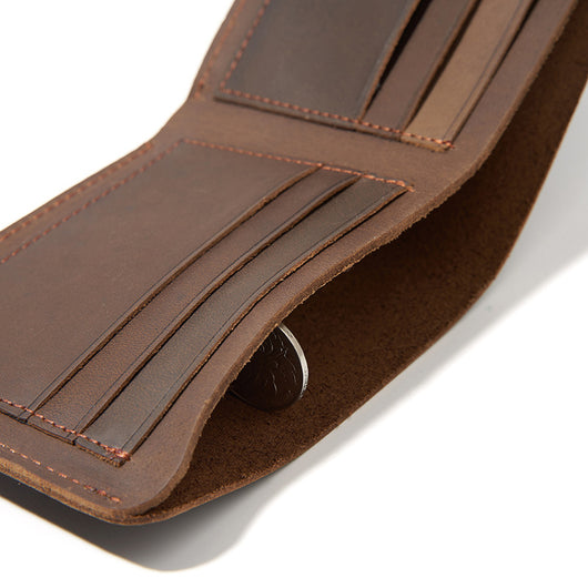 Billetera Retro de Cuero Genuino Primera Capa para Hombre - Image 11