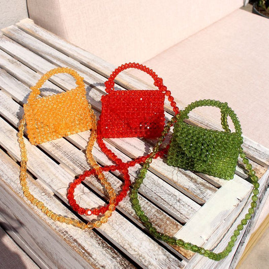 Bolsa Diagonal Tejida Artesanal Mini - Diseño Cute Acrílico Hecho a Mano - Image 15