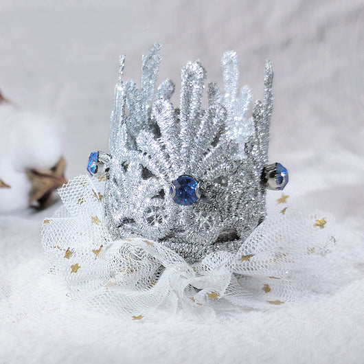 Pasador Corona Princesa con Encaje 3D para Niñas - Image 7