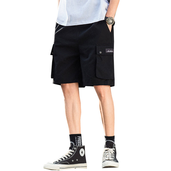 Pantalones Cortos Overol Hombre - Estilo Casual Suelto Multibolsillo Talla Grande