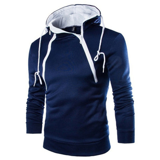 Chamarra Hoodie con Doble Cierre y Contraste de Colores - Image 6
