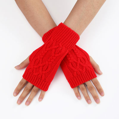 Guantes Tejidos Medio Dedo para Parejas - Lana Cálida Invierno Unisex - Image 33