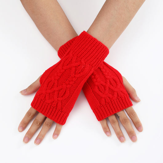 Guantes Tejidos Medio Dedo para Parejas - Lana Cálida Invierno Unisex - Image 33