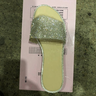 Sandalias y Pantuflas Mujer Talla Grande con Strass y Tacón Bajo - Image 4