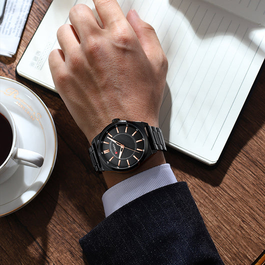 Reloj Empresarial Impermeable para Hombre con Cierre de Barra - Image 16