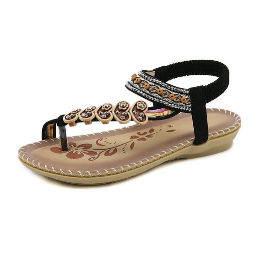 Sandalias Planas Retro con Cristales para Tallas Grandes - Chanclas de Playa - Image 9