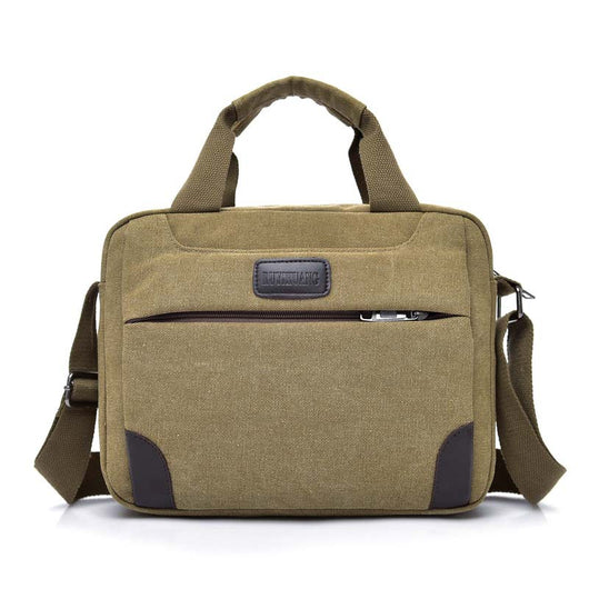 Bolsa de Lona para Hombre Estilo Retro - Maletín Casual con Múltiples Compartimentos - Image 8