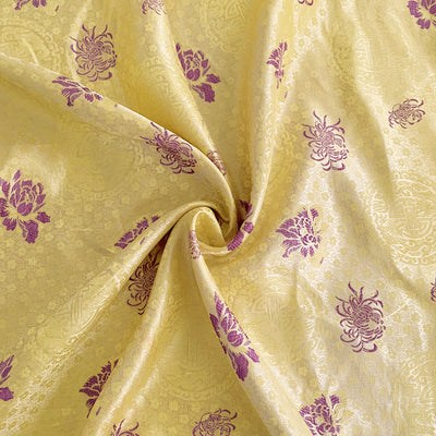 Tela de Satén Amarillo Nylon para Proyectos DIY Infantiles y Bolsitas Decorativas Brocado - Image 7