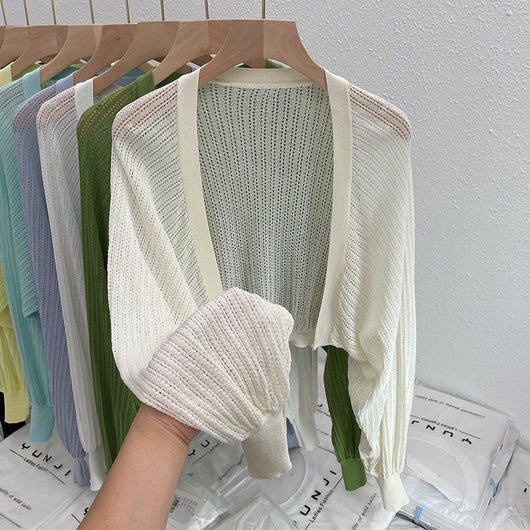 Blusa Protectora Solar con Mangas Farol Huecas y Corte Suelto - Image 7