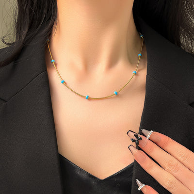 Collar de Acero Titanio con Perla Colgante - Diseño Minimalista y Versátil para Mujer - Image 5