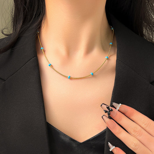 Collar de Acero Titanio con Perla Colgante - Diseño Minimalista y Versátil para Mujer - Image 5