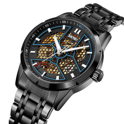Reloj Mecánico Automático Esqueleto Diseño Panal para Hombre - Image 6