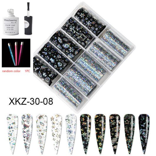 Set de 12 Láminas Decorativas para Uñas - Transferencias Nail Art - Image 78