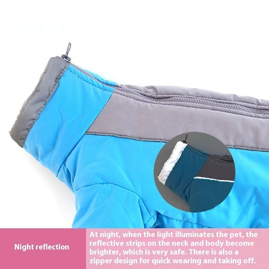 Abrigo Térmico de Algodón Aterciopelado para Perros con Reflectantes - Image 3